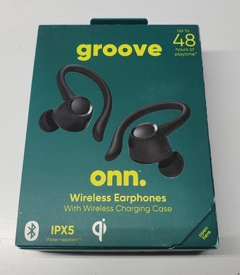 onn. Wireless In-Ear Earphones with Charging Case, Up to 48 Hours Playtime - Image 1 of 3