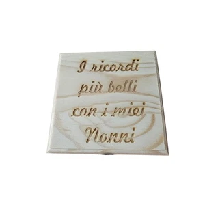 Scatola in legno portagioie incisione "I ricordi più belli con i miei Nonni" - Imagen 1 de 4