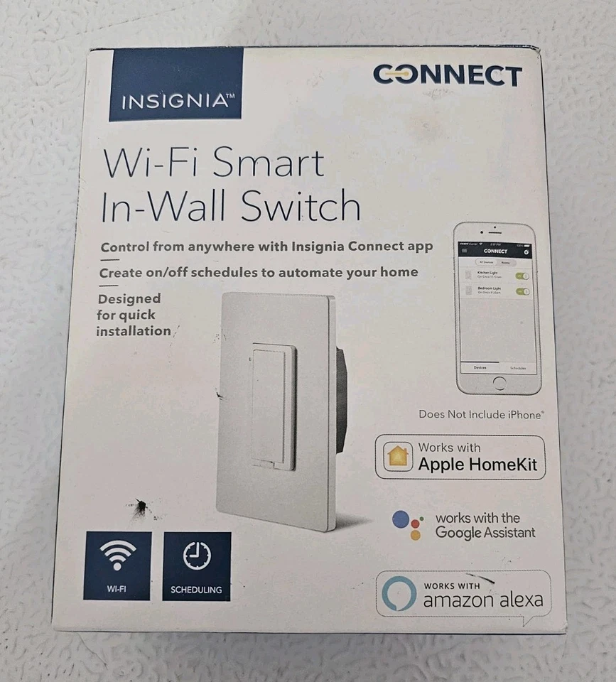 Insignia NSCH1XIS8 Wireless In-Wall Light Switch