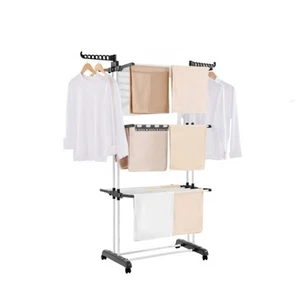Foldable Clothes Drying Rack 4-Tier, with 24 Drying Poles and 4 Castors by VEVOR - Bild 1 von 12