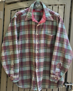 Camisa Pendleton Para Hombres XL Vintage Lana Franela Occidental Verde Rojo Azul Cuadros EE. UU. - Imagen 1 de 10