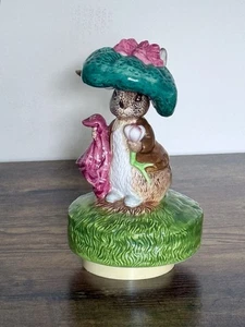 Benjamin Bunny Beatrix Potter Spieluhr Send In The Clowns Song Vintage drehbar - Bild 1 von 11
