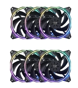 INWIN Sirius Loop ASL120 RGB 120mm 6-Pack Fans (Fans Only) - Afbeelding 1 van 2