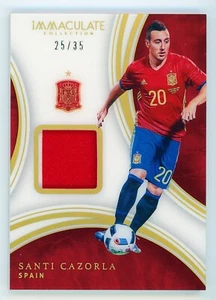 2017 Santi Cazorla Panini Immacolata Oro Arsenale Maglia Patch Card 25/35 - Foto 1 di 3