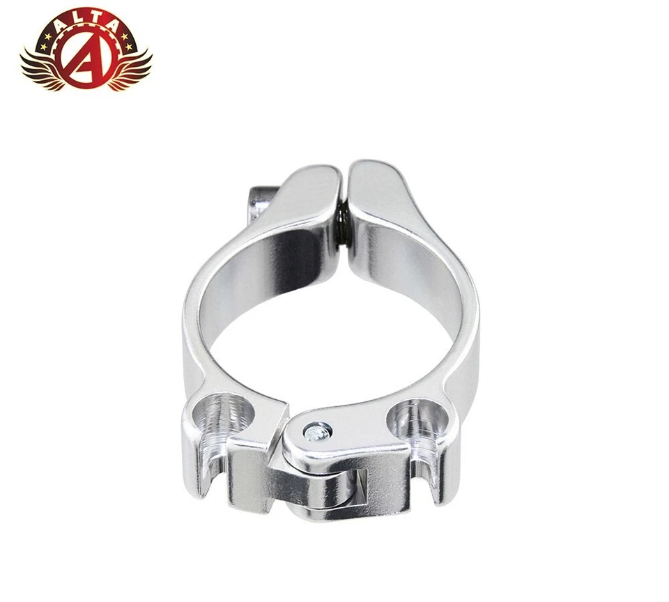 NEW! GENUINE ALTA ALLOY CLAMP-ON DOUBLE CABLE HOUSING STOP (SIZE 28.6) SILVER - Image 1 of 1