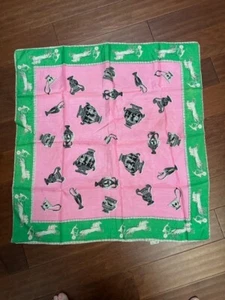 Rosa und grün 34" quadratischer Schal mit Streitwagen und Keramik - Bild 1 von 4