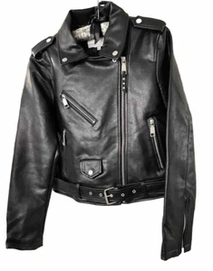 Rebecca Minkoff Women's Black Crop Moto Jacket Buttery Soft Size Small NWT - Picture 1 of 13