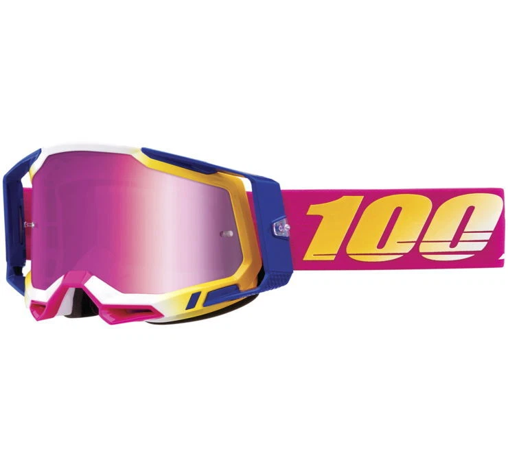 Óculos Mission 100% Racecraft 2 com lente espelhada rosa - Imagem 1 de 1