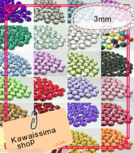 2g ca 330pz Strass in resina trasparenti da incollare - COLORI A SCELTA!! - 3mm - Picture 1 of 22