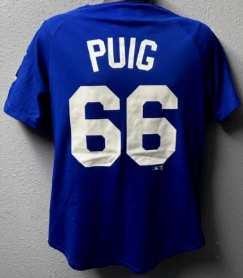 MLB Los Angeles Dodgers #66  Yasiel Puig Shirt Jersey Men's SZ: S Blue - Used - Image 1 of 4