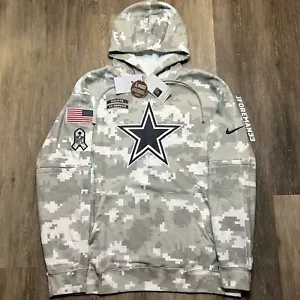 Autentica felpa con cappuccio Nike Dallas Cowboys 2024 Salute to Service maglione mimetico - Foto 1 di 9