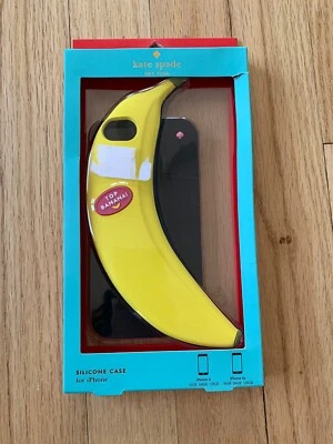 Kate Spade Black Yellow Multi TOP BANANA Silicone Case I Phone 6 6S - Image 1 of 4