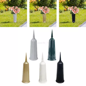 SALE Floral Vases For Cemetery Easter Sacrifice,Outdoor In Ground Vases W/ Stake - Picture 1 of 16