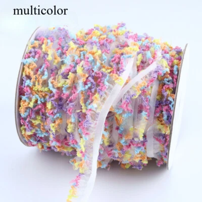 50 Yards Ruffles Mesh Lace Trimming Edging Frill Ribbon Tape Cuff Plush Splice - Image 1 of 4
