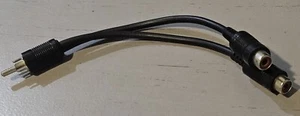 NEW High Quality Black 6" RCA Y Splitter - One Male RCA to Two Female RCA Cable - Picture 1 of 1