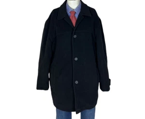 Mark New York Overcoat Gray Wool Blend Button Down Men's XL - Picture 1 of 8