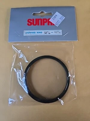 VTG NOS Metal Step Up Adapter Ring 58mm Lens to 62mm Filter Converter E58-E62 - Image 1 of 3