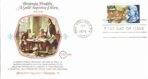 FLEETWOOD - BENJAMIN FRANKLIN JUN 1 1976 PHILADELPHIA PA FIRST DAY COVER BX9 - Picture 1 of 2
