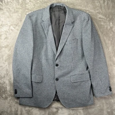 Blazer de lana Hugo Boss James3 abrigo deportivo traje chaqueta hombre 46r azul tweed Foto 1 de 4