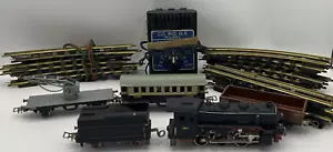 RARO CONVOGLIO CONTI CO.MO.GE LOCOMOTIVA 735 +TENDER,CARRO,GRU,CARROZZA+BINARI - Foto 1 di 24