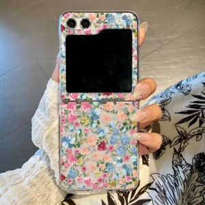 Durchsichtige Blumenmuster Handyhülle für Samsung Galaxy Z Flip5 Z Flip4 3 stoßfeste Abdeckung - Bild 1 von 16