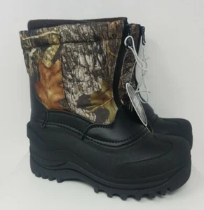 Botas de nieve camufladas Mossy Oak para niños pequeños cierre de cremallera patrón de camuflaje 12 - Imagen 1 de 3