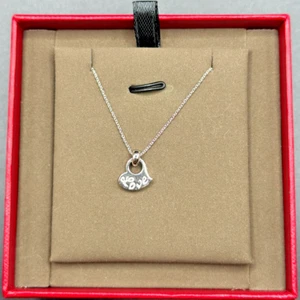 Platinum Necklace Pendant - Heart shape engraved with word LOVE Pt950 - Picture 1 of 1