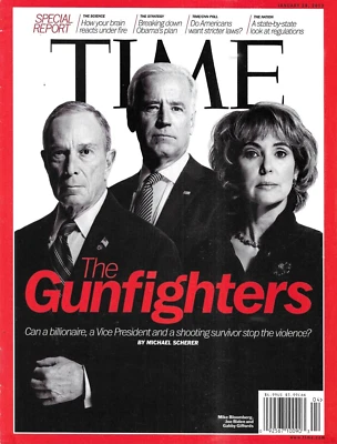 Time Magazine Joe Biden Mike Bloomberg Gabby Giffords Obstacle Course Racing  . - Image 1 of 4