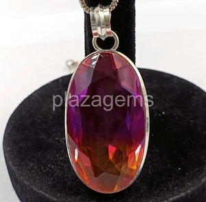 80.15 Ct Oval Cut   Bi-Color Pendant  925  Strealing Silver EGL  4RDR - Picture 1 of 6