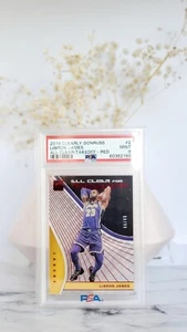 Clearly Donruss LeBron James SSP/49 2019-20 rojo despegue totalmente transparente PSA 9 ¡como nuevo! - Imagen 1 de 2