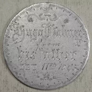 Gettone Amore del 1893 Esposizione Colombiana, Su Busto Colombo Dollaro, Unico - Foto 1 di 3