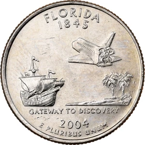 [#1501299] United States, Quarter, Quarter Dollar, 2004, U.S. Mint, FLORIDA, Cop - Picture 1 of 2