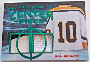 🔥#1/5 RON FRANCIS DUAL JERSEY  2020-21 Leaf In the Game Used CENTER PIECE ITG🔥