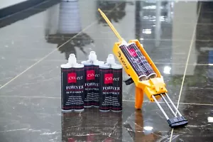 5 TUBES & GUN EPOXY GROUT Mould Resistant *ALL COLOURS* TIKTOK FB GOLD GLITTER - Picture 1 of 9