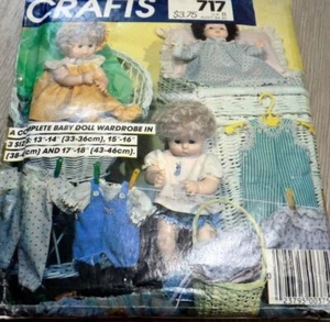VTG 13"-14"-15"-16"-17"-18" Baby DOLL Clothing SEWING PATTERN McCalls Uncut - Picture 1 of 1
