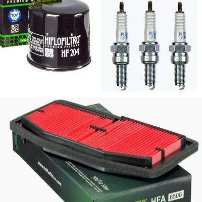 Triumph Street Triple 660 S Luftfilter Ölfilter 3 NGK Zündkerzen Wartungskit - Bild 1 von 4