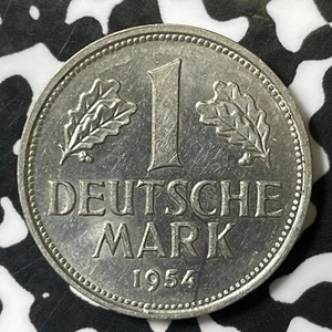 1954-J West Germany 1 Mark Lot#E4981 Nice! Key Date! - Picture 1 of 2