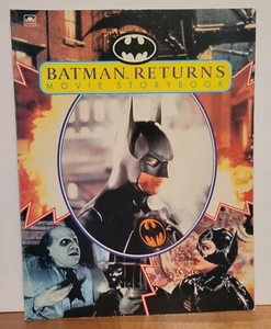 Vintage 1992 "Batman Returns" Movie Storybook Michael Keaton, Danny Devito - Picture 1 of 2