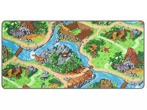 Kinderteppich DINO Spielteppich Straßenteppich für Kinderzimmer verschied Größen - Bild 1 von 36