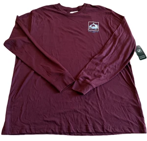NHL Herren 2XL Burgund Colorado Avanche Langarm T-Shirt Neu mit Etikett - Bild 1 von 6