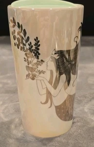 Starbucks Iridescent Pearl Luster Mermaid Keramik Travel Tumbler Becher 12oz 2021  - Bild 1 von 8