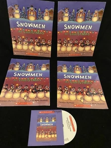 Snowmen at Christmas FOUR Books + Audio CD - Scholastic - Caralyn Buehner - Foto 1 di 1