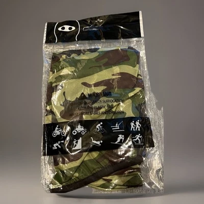 Balaclava Gaiter Full Head Mask 1 Hole Outdoor Green Camo Face Neck Unisex New - Image 1 of 4