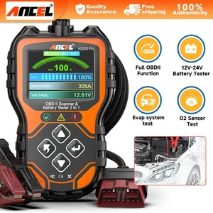 ANCEL AS200 PRO Car OBD2 Scanner Diagnostic Code Reader 12V Battery Tester Load - Picture 1 of 20
