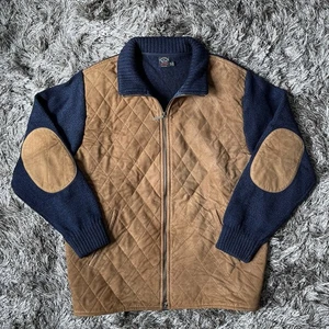 Paul & Shark Yachting Full Zip Jacket Mens L Blue Wool Suede Coat Casual Italy - Picture 1 of 22