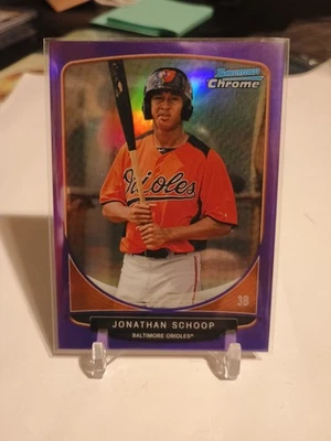 Bowman Chrome Prospects Jonathan Schoop Purple Refractor RC/199 2013 Foto 1 de 2
