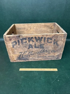 Old 1944 Haffenreffer, Pickwick Ale  Boston Mass.  Beer Case,  Wood Crate Box - Image 1 of 4