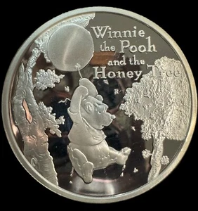 1996 Disney 30th Anniversary Winnie the Pooh 1 oz .999 Silver Coin COA#0520 - Picture 1 of 6