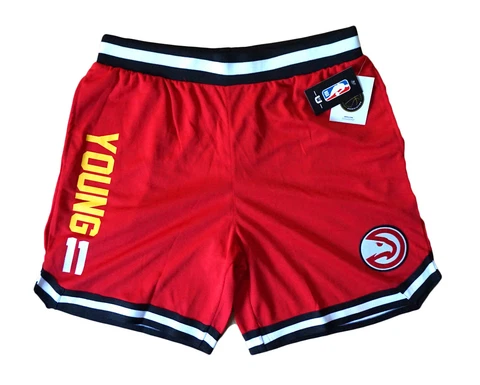 Atlanta Hawks NBA Mens Basketball Shorts Trae Young #11 Red Size XL New NWT Cover