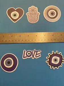 Lote De Pegatinas Árabe Mal de Ojo Graffiti Patineta Guitarra Protección de Seguridad Azul - Imagen 1 de 1